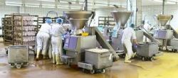 Cleaning in sausage production