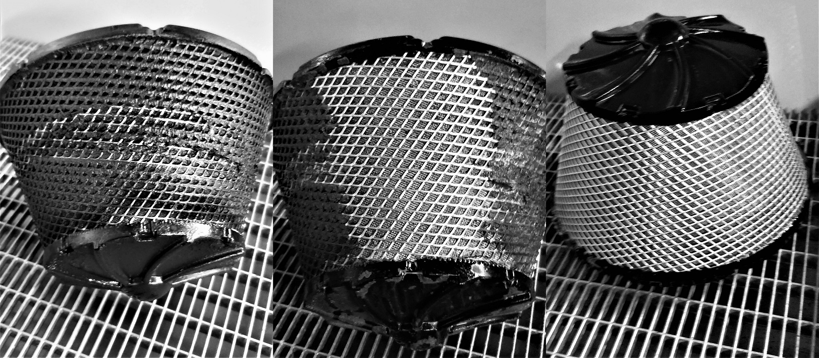 Filter reinigen 1 Konischer Filter in Teilereinigungsebene eines 1000 SR
